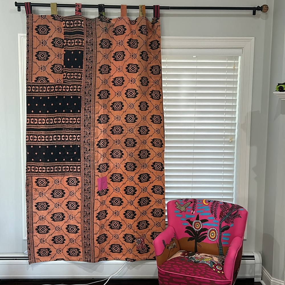 NWOT Urban Renewal One-Of-A-Kind Kantha Window Panel 52”x84” Z308